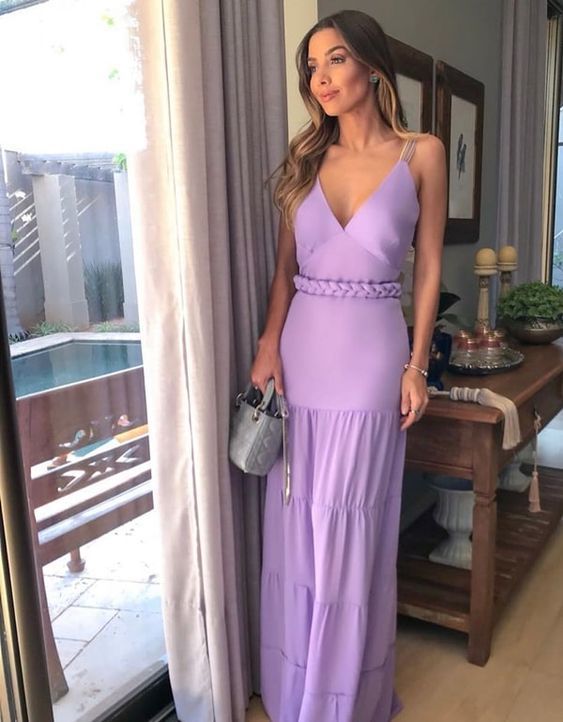 A-line V Neck Prom Dress, Long Prom dress , Sexy prom dress cg8056