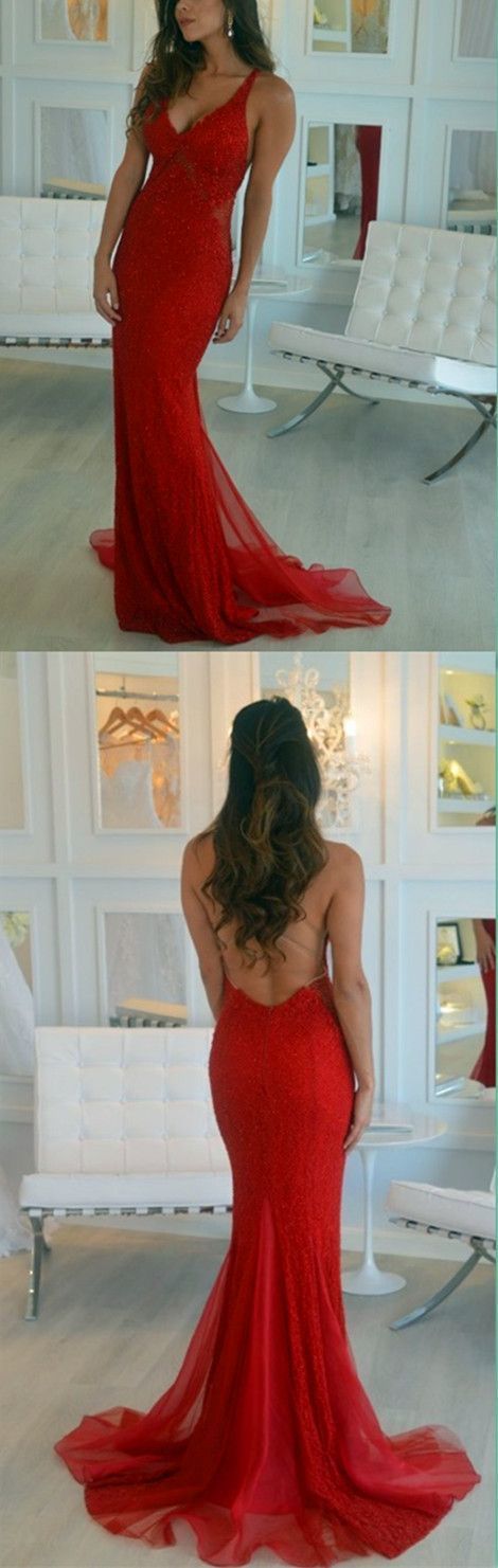 Mermaid Red Prom dress,sexy prom dress,Evening Dress cg10440