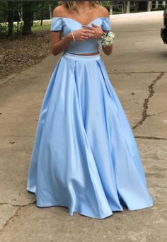 Charming Prom Dress, Off Shoulder Blue Prom Dresses, Long Evening Dress cg10719