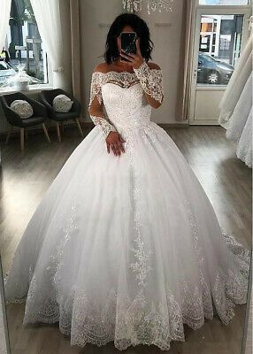 Details about Off-the-shoulder Ball Gown Wedding Dresses Prom Dresses cg16337