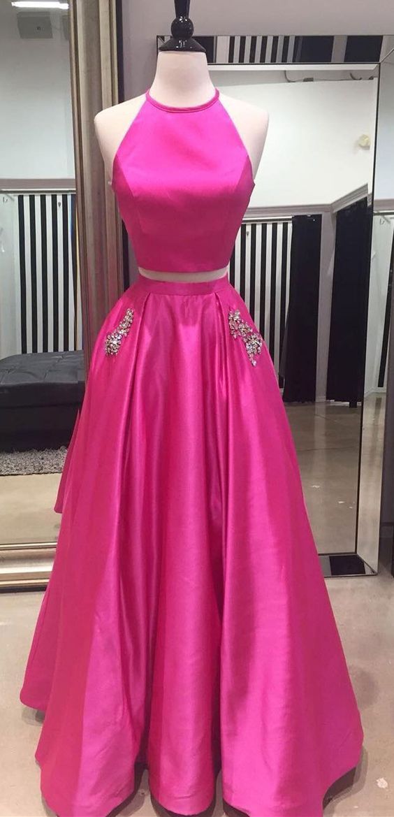 Two Pieces Prom Dresses,Simple Prom Dresses,Party Dress cg17494