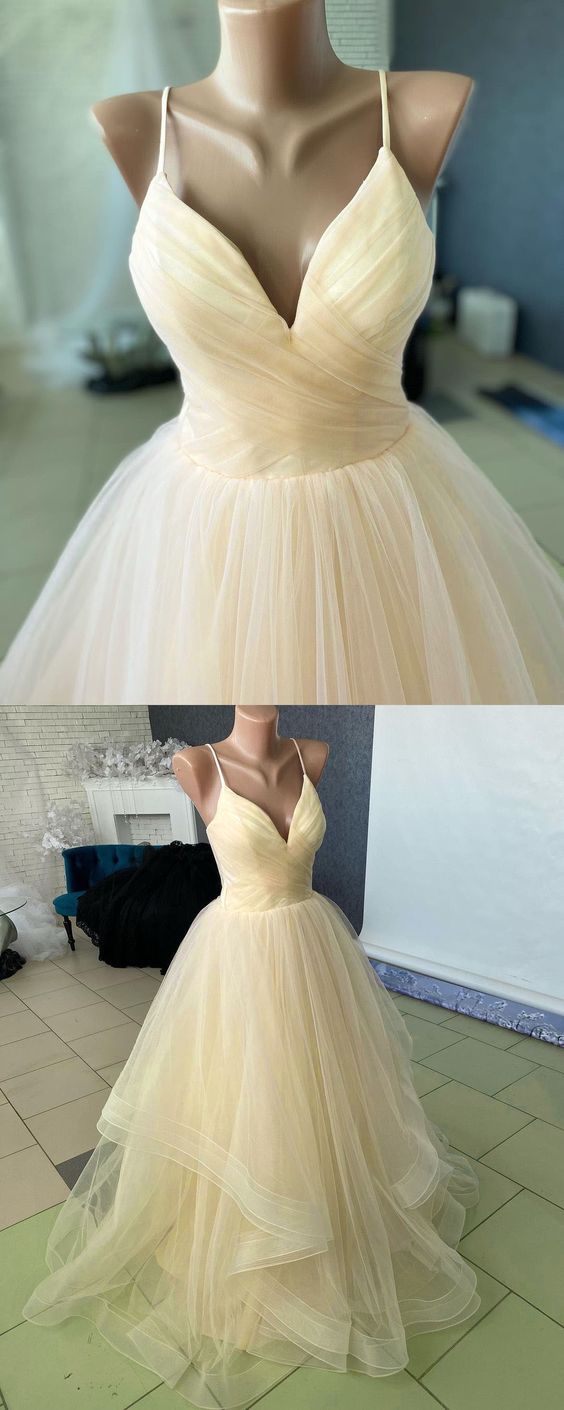 Stunning Champagne Color Wedding Dress Prom Dresses For Wedding Party cg22105