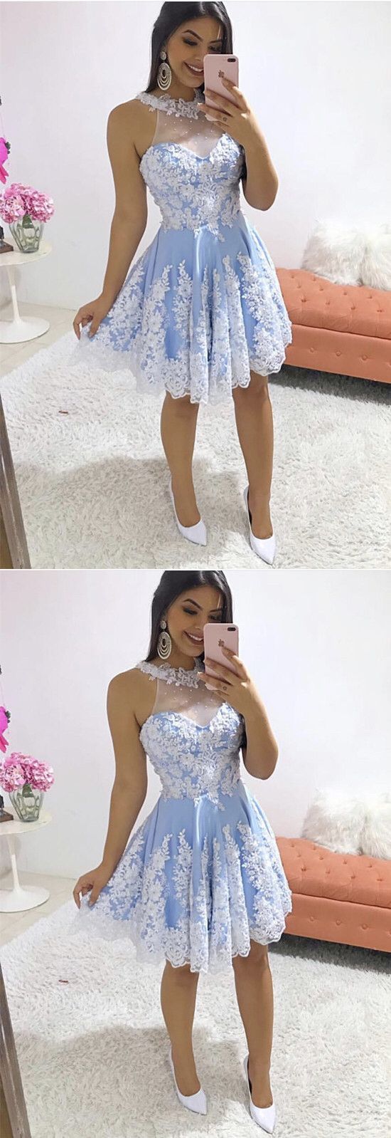 halter lace homecoming dress 2019 cg2729
