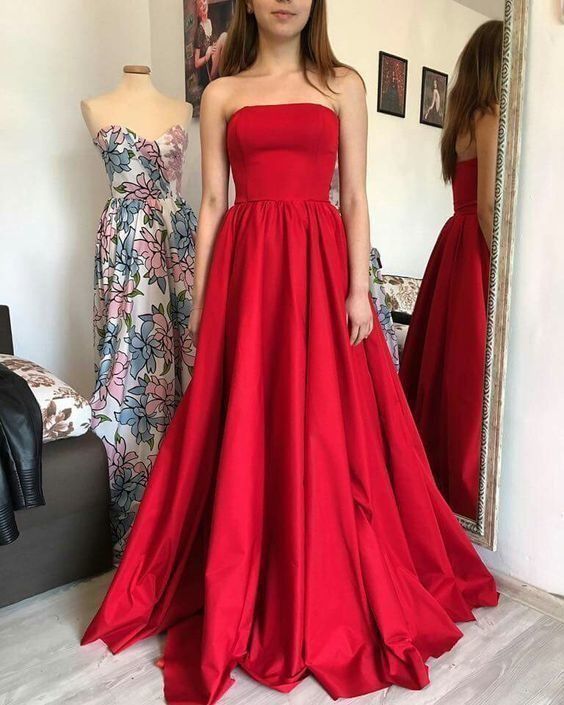 Charming Prom Dress Saint Evening Dress Strapless Prom Dresses A-Line Formal Dresses Cheap Prom Gowns cg4248