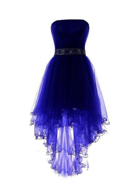 Wine Red Homecoming Dress, Burgundy High Low Party Dress with Beadings cg5639
