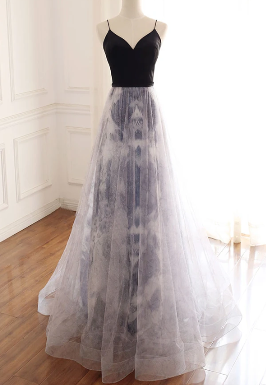 UNIQUE SWEETHEART TULLE LONG PROM DRESS TULLE FORMAL DRESS cg7829