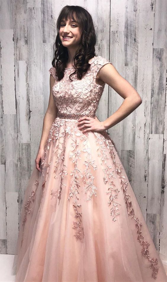 formal long prom dresses, chic lace prom gowns, a line prom dresses for teens cg7854