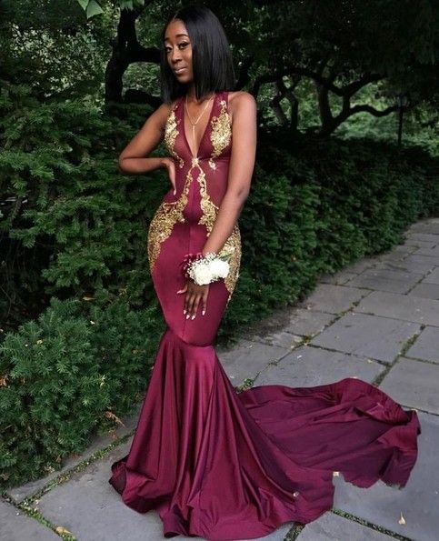Sexy V Neck Mermaid Evening Dress, Appliques Long Party Dress, 2020 Prom Dress cg7907