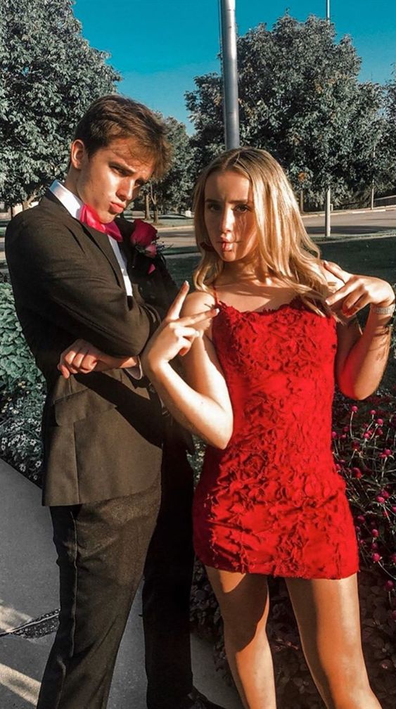 sexy red short homecoming dresses, tight short cocktail party dresses, cheap lace dresses for teens cg8486