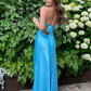 Elegant V-neck Spaghetti Memriad Long Prom Dress     cg25185