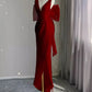 Sexy Sheath V neckline Long Senior Red Prom Dress Formal Dress     cg25119