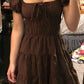 A Line Brown Short Party Gown Homecoming Dress      cg25462