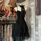 Vintage black short party dress chiffon homecoming dress    cg25387