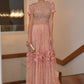 pink gown with floral prom dress cg1239