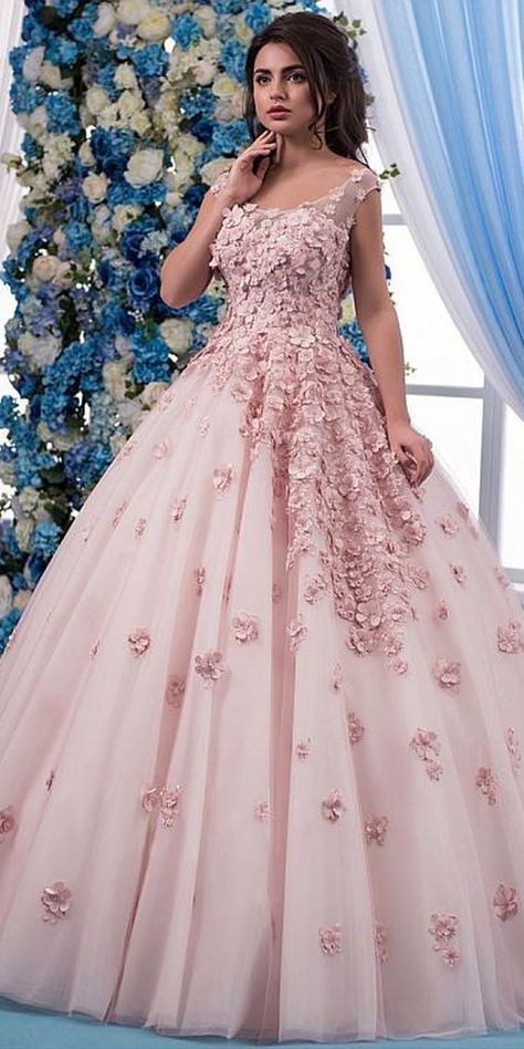 Fantastic Tulle V-neck Neckline A-line prom Dress With Lace Appliques & 3D Flowers & Beadings cg910