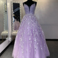 2022 A-line lilac long prom dress ball gown    cg20854