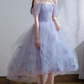 Purple Tulle Short Prom Dress A Line Evening Dress    cg25010