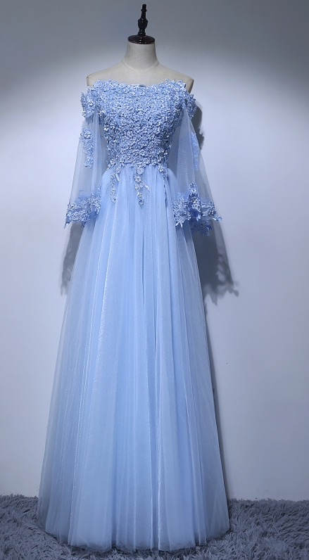 Charming Sky Blue Evening prom Dresses cg5403