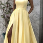 Simple A Line Spaghetti Straps Prom Dresses Long   cg14843