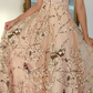 Custom Made Light Pink Floral Embroidery Spaghetti Strap A-Line Prom Dresses cg793