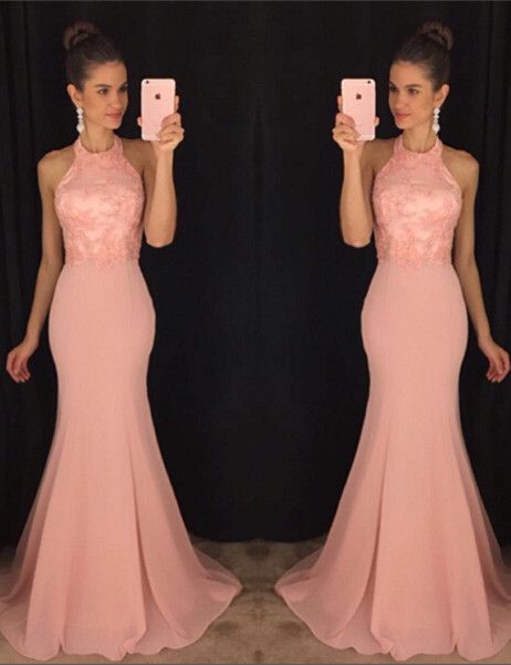 New Style Prom Dress Blush Pink Lace Evening Gowns Prom Gowns Lace Evening Dress   cg10561