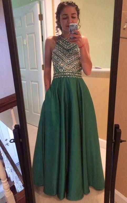 Sequined Evening Party Gown Beaded Prom Formal Dresses Long    cg10666