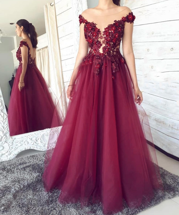 ELEGANT TULLE LACE LONG BALL GOWN prom DRESS   cg11019