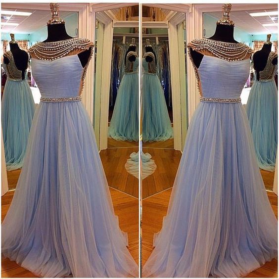 Real Made Tulle Prom Dresses,Long Prom Dresses   cg11185