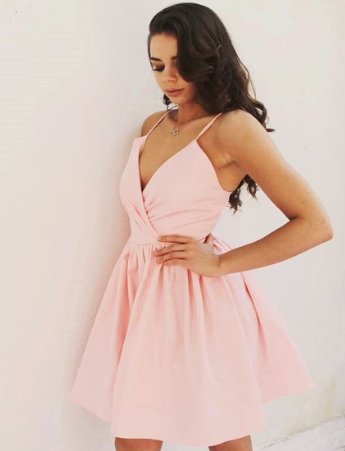 Charming Pink homecoming Dress, Sexy Sleeveless Cute Short Party Dress  cg1140