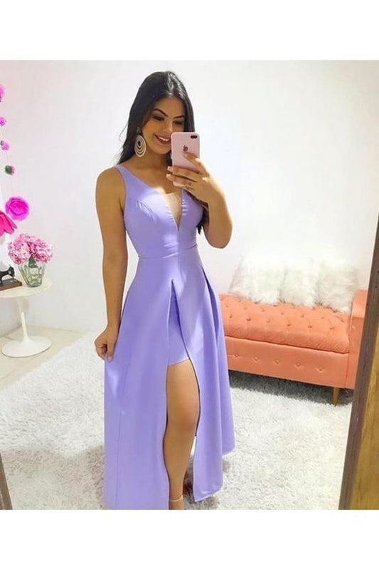 A-Line V-Neck Long Prom Dresses Formal Evening Gowns   cg11661