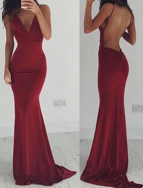 Sexy Prom Dress,Red Party Dress,Burgundy Prom Dress,Cheap Prom Dress, Mermaid Prom Dress   cg12125