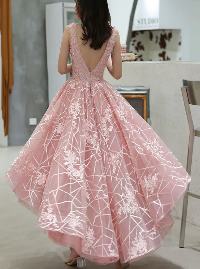 Pink Formal Dress Homecoming Dress   cg12147