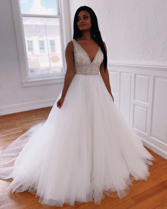 Heavy Beaded Wedding Dresses,Wedding Dress,Custom Made Wedding prom Gown   cg12406