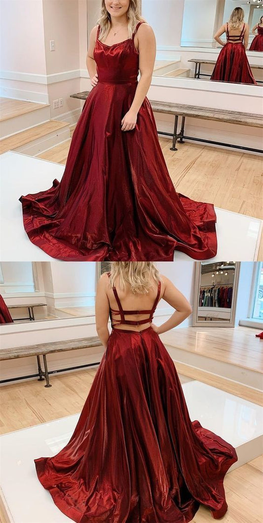 burgundy long prom dress,prom dress evening dress    cg12881