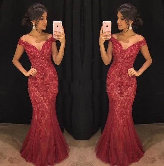 Off the shoulder mermaid prom dress   cg13736