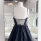 BLACK COCKTAIL DRESS Homecoming Dress    cg15186