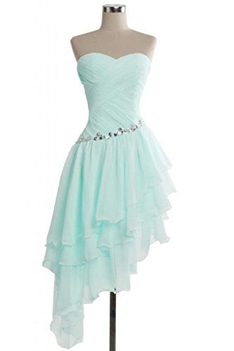 Asymmetrical Hemline Bridesmaid Dresses for Teens Prom Dresses    cg15497