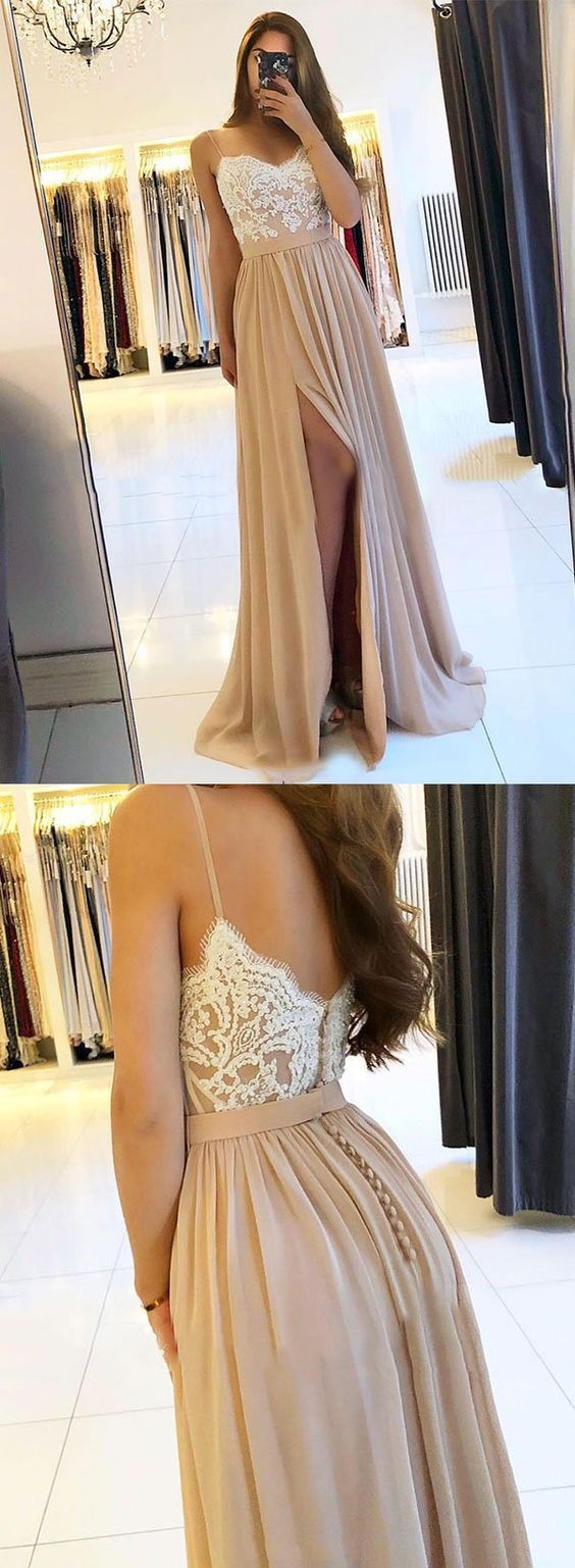 champagne prom dresses 2021 lace applique elegant prom gown    cg15773