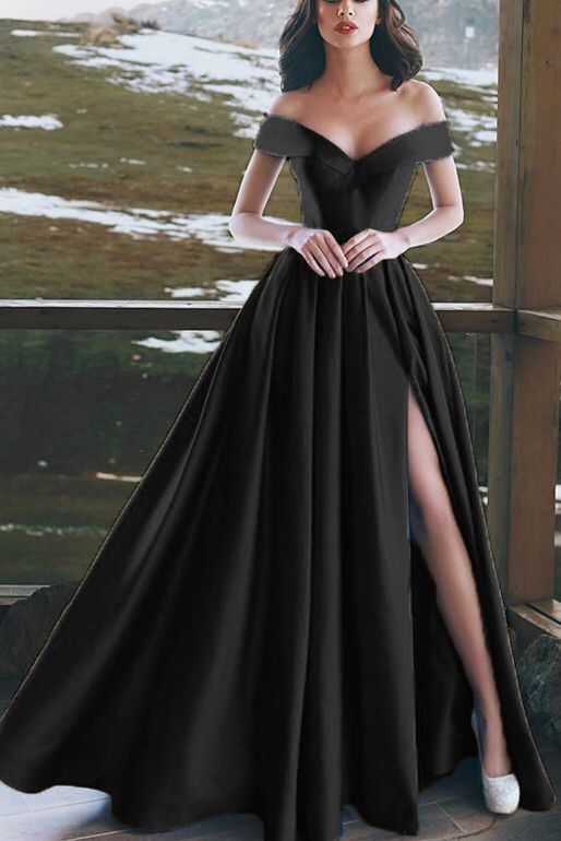 Black evening dress long | Prom dresses    cg16095