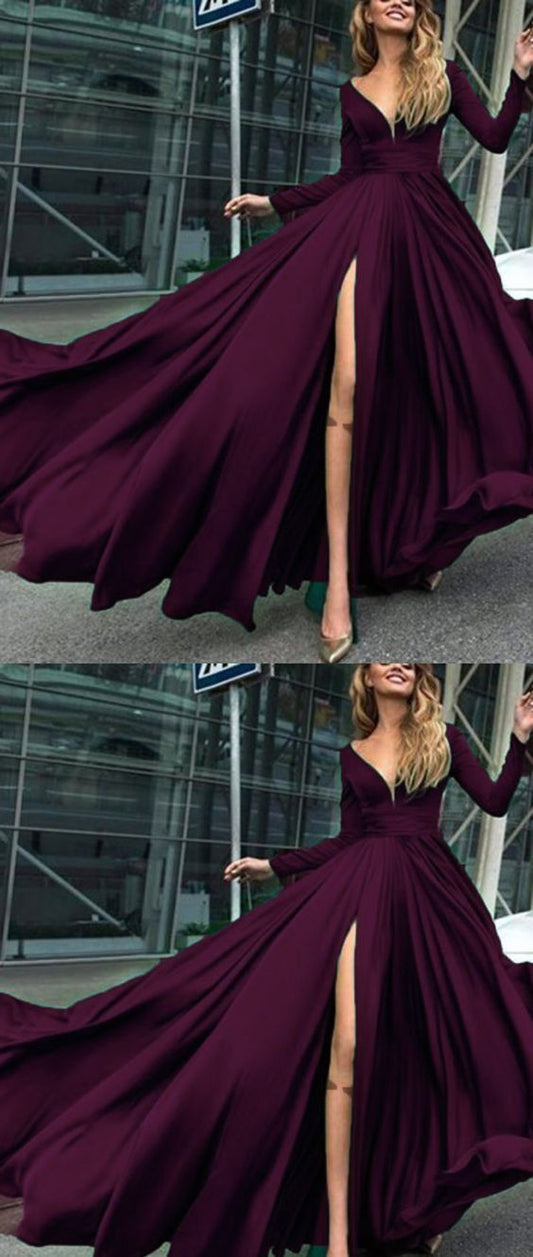 A line long sleeve fashion Prom Dresses   cg16493