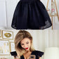 A-Line V-Neck Sleeveless Black Tulle Short Homecoming Dresses cg1657