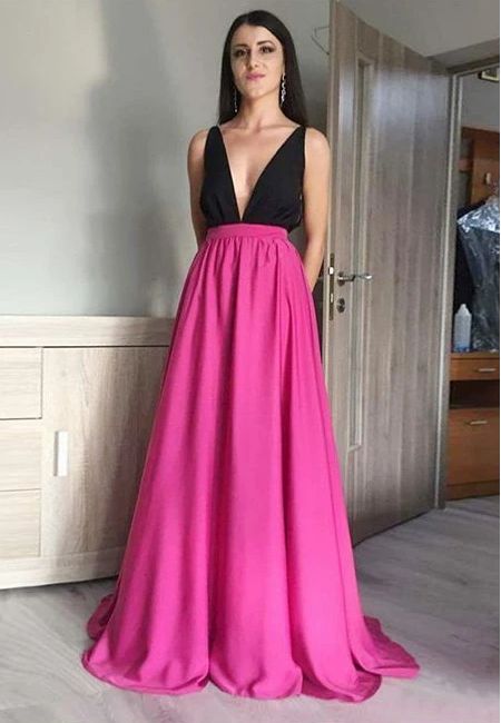 Prom Dress Deep V Neckline Evening Dress Long,Formal Dress, Pageant Dance Dresses   cg16767