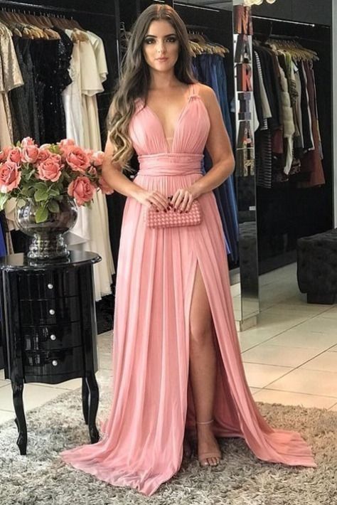 A-Line Long Chiffon Prom Dresses Formal Evening Gowns   cg17117