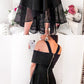 A-Line Two Straps Off Shoulder High Low Cheap Black Homecoming Dresses cg1750