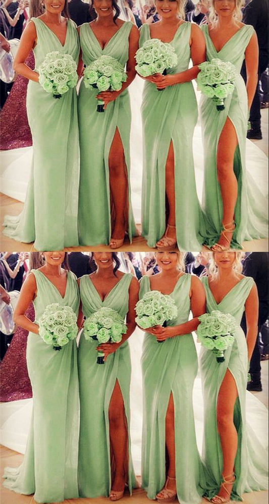 Beautiful sage green bridesmaid dresses prom gown   cg18256