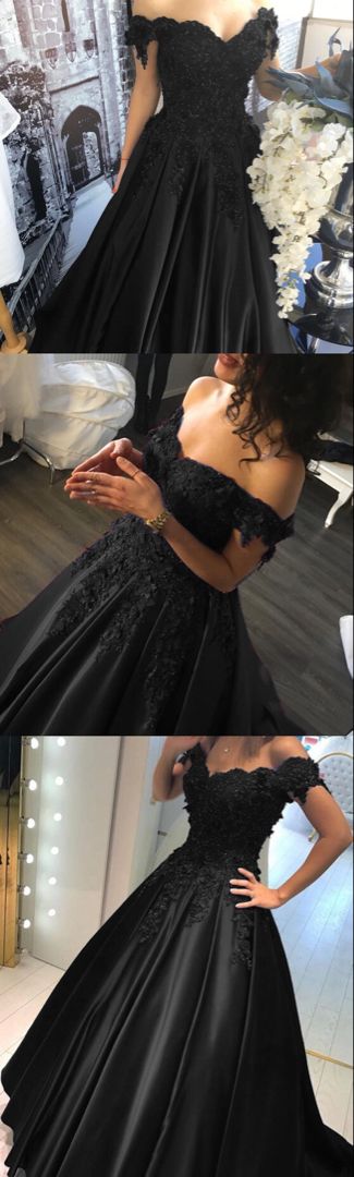 elegant black prom ball gown   cg18407
