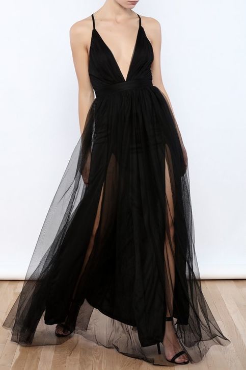 Charming Long Prom Dress black    cg18780