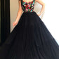 Black long prom dress evening dress Custom made   cg18868