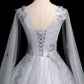 Beautiful Grey Ball Gown Long Tulle Sweet 16 Dress, Grey Party prom Dress 2021   cg18927
