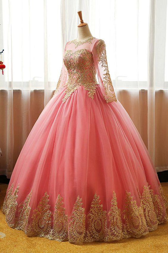 ball gown prom dress pink    cg18958